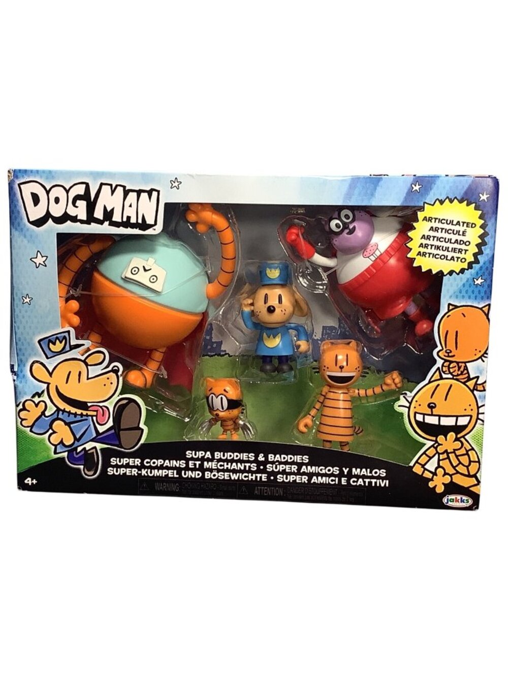 Dog Man Supa Buddies & Baddies Action Figures Set Jakks Pacific